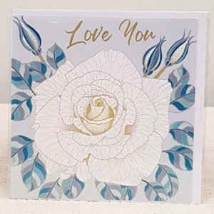 Love You 'Rose' Small Classic Flowers Gift Card